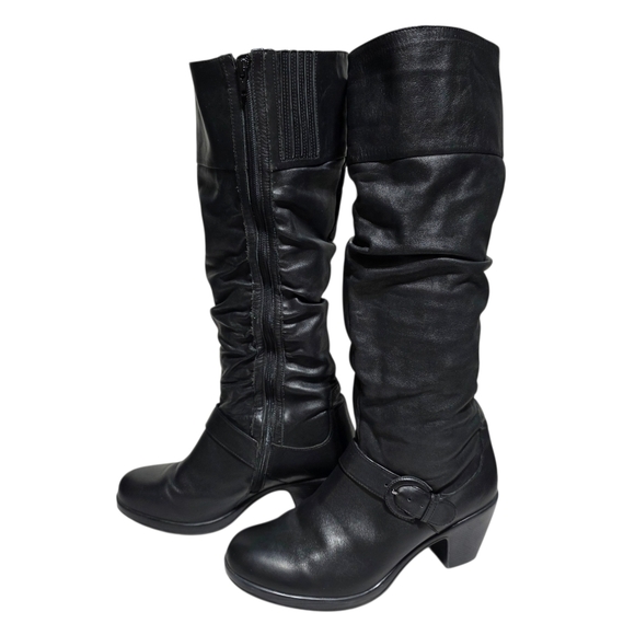 Dansko Shoes - DANSKO BRIELLE BLACK LEATHER KNEE HIGH BOOTS SZ 42